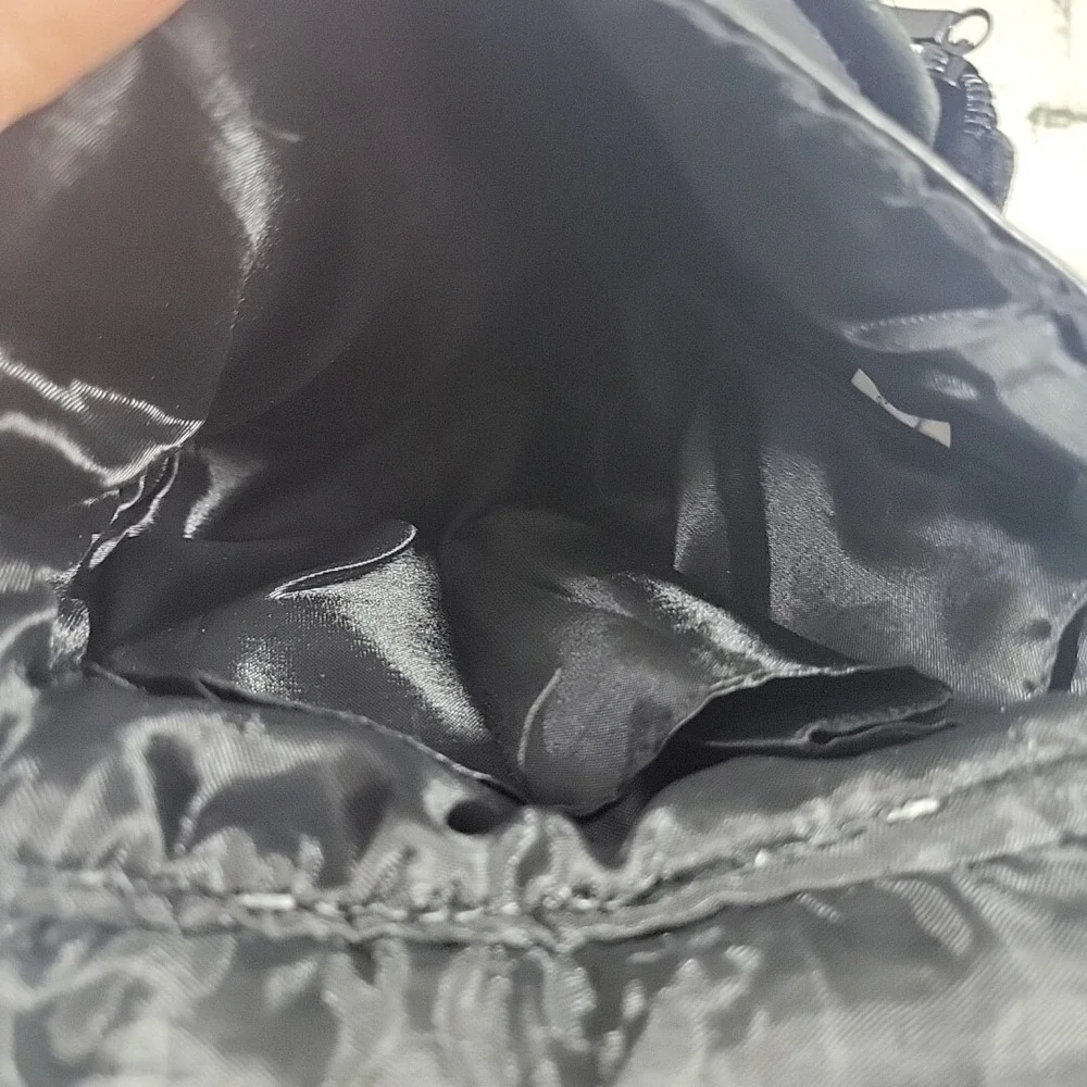 BUXTON Sling Shoulder Bag Soft Genuine‎ Leather Backpack Black Hobo Tote Pockets